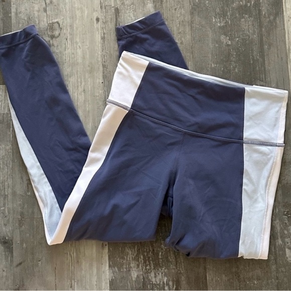 Athleta Pants - Athleta Blue & White Striped Leggings – Size S, Buttery Soft